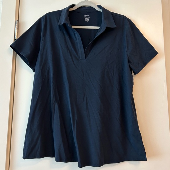 NWOT J Jill Fit Cotton-Stretch Polo Shirt - Picture 4 of 6